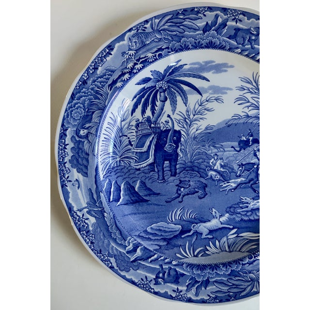 Royal Blue Late 20th Century Trio of Varied Spode Collection Blue & White Chinoiserie Dinner Plates For Sale - Image 8 of 17