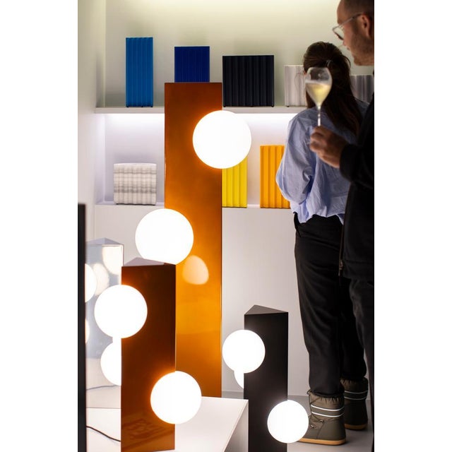 Orange High Sfera Orange Glaze Lamp from Pulpo For Sale - Image 8 of 18