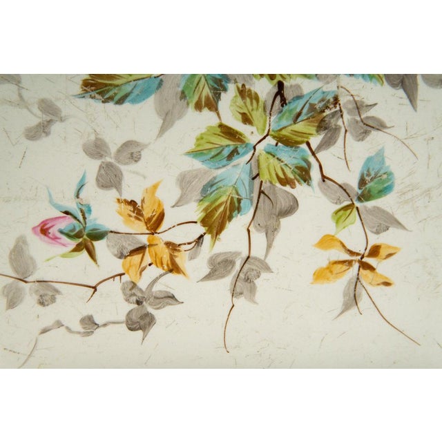 Vintage Brown Flower Table For Sale - Image 12 of 14