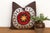 Textile 18" Square Orange Flower Suzani Pillow Cover For Sale - Image 7 of 7