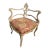 Late 19th Century French Rococo Louis XV Ornately Carved Painted Distressed Corner Captain's Chair For Sale
