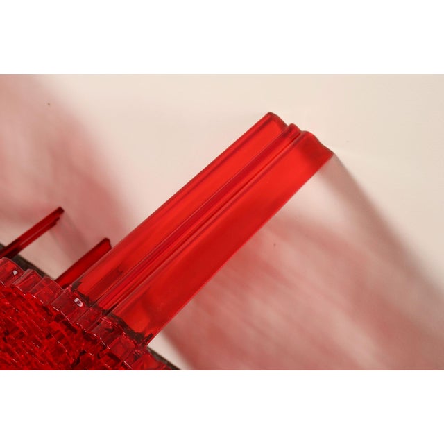 Set of Three Red and Gold Acrylic "T" Tables by Patricia Urquiola for Kartell For Sale - Image 18 of 18