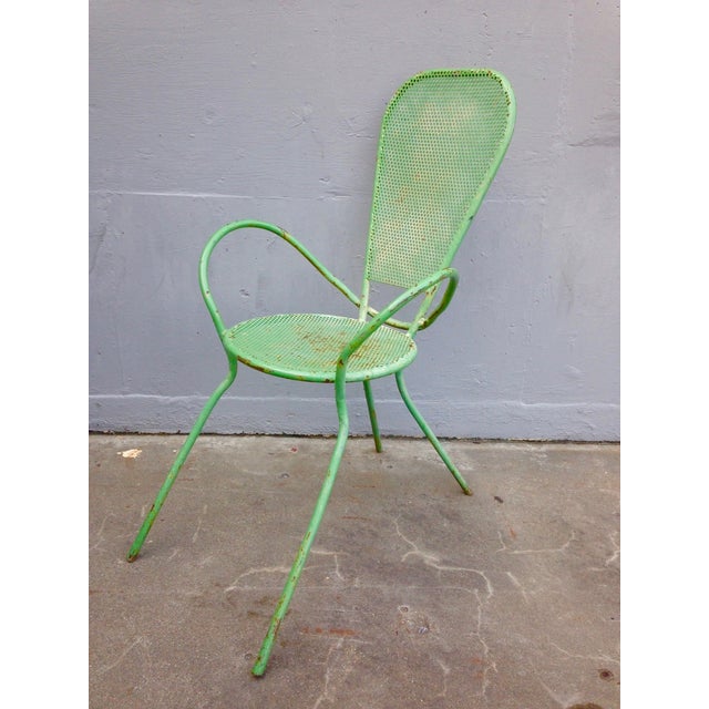 Rustic Green Metal Butterfly Chair For Sale - Image 4 of 12