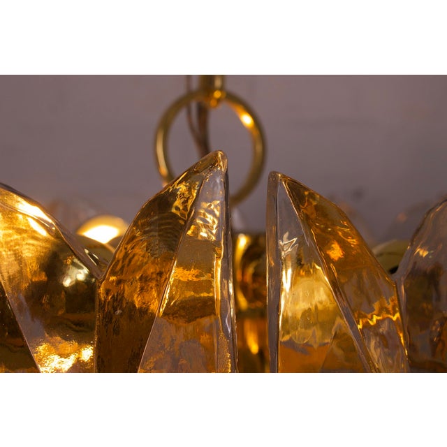 Golden Brass and Crystal Corina Chandelier from Kalmar, 1970s For Sale - Image 11 of 14