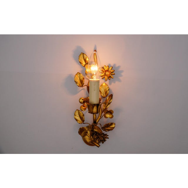 Hollywood Regency Florentine Wall Lights by Hans Kögl, Germany, 1970s, Set of 2 For Sale - Image 4 of 7