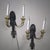 Pair of Antique Ebonized Bronze & Brass Figural Indian Chief Wall Sconces C1920 Measures - 26.5"H x 15.5"W x 6"D