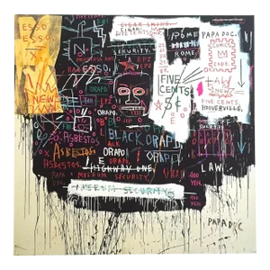Jean Michel Basquiat Estate Fine Art Lithograph Print " Museum Security " 1983