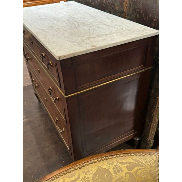 Wood 19th C. French Directoire’ Mahogany Chest For Sale - Image 7 of 9