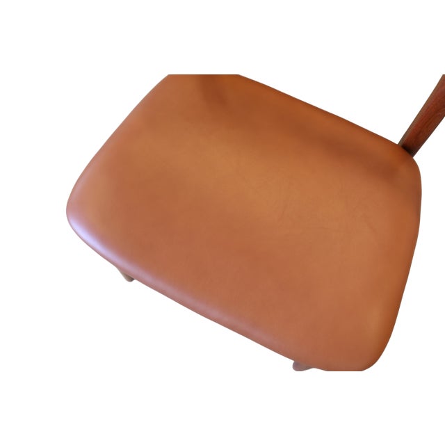 Model 60 Chairs in Teak and Leather by Henning Kjærnulf for Bruno Hansen, 1950s, Set of 4 For Sale - Image 11 of 18