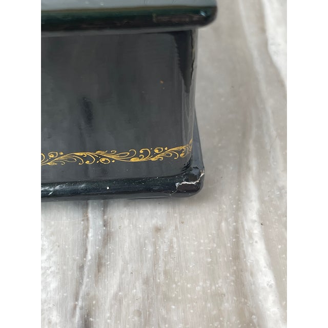 Vintage Kholuy Lacquer Box, Prince Igor Narrative, Signed N. Smirnov, Folk Art, Hand Painted Miniature, 1980s Collectible Art Box For Sale - Image 9 of 15