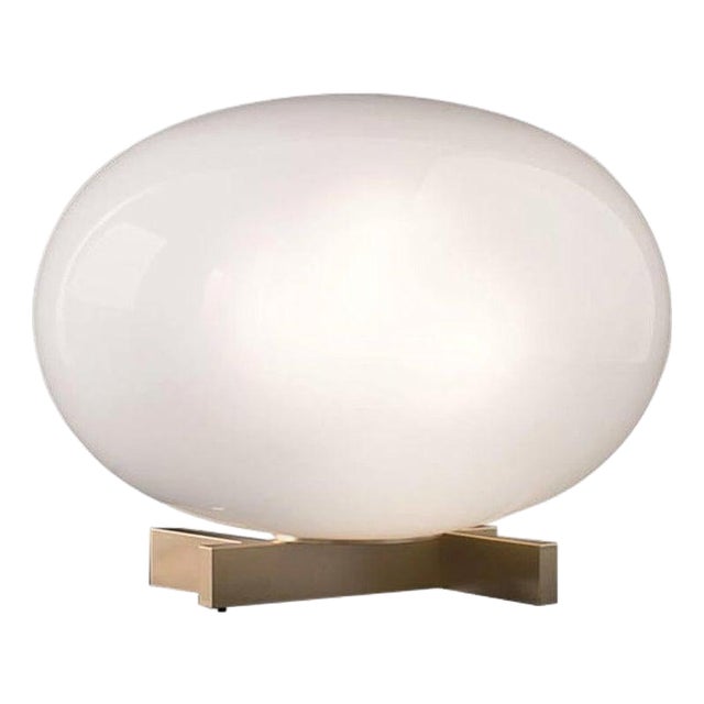 Alba Opaline Blown-Glass Table Lamp by Mariana Pellegrino Soto for Oluce For Sale