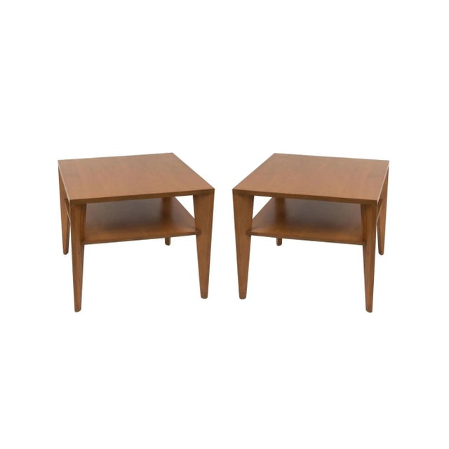 Conant Ball 1940s Modernist Russell Wright Square Tables by Conant Ball - a Pair For Sale - Image 4 of 13