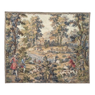 Vintage French Aubusson Style Jacquard Tapestry, 1970s For Sale