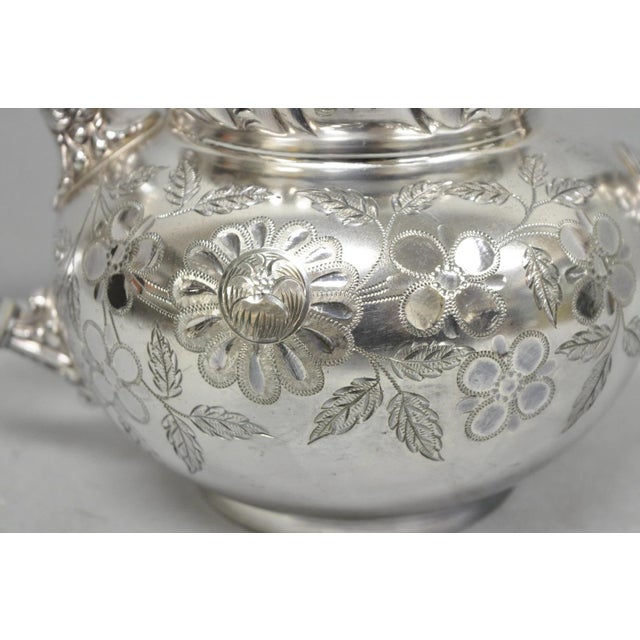 Antique Meriden B Co French Renaissance Silver Plated Figural Tea Set - 7 PCS For Sale - Image 10 of 18