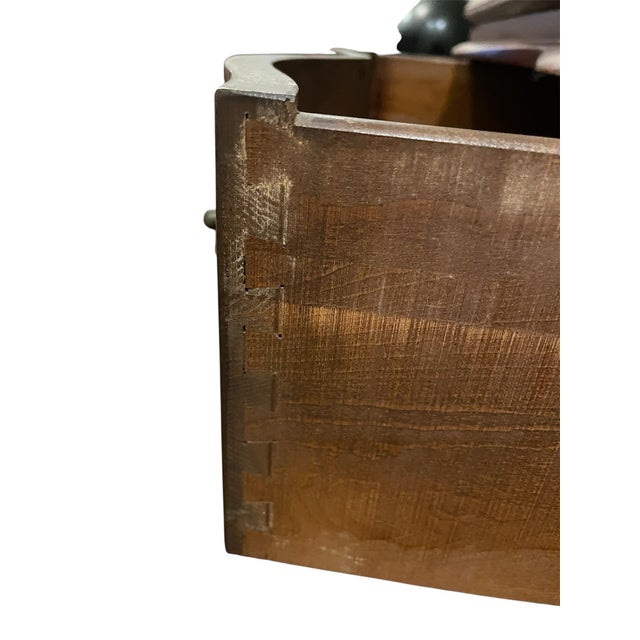 Early 20th Century Colonial Revival Mahogany Slant-Front Secretary Desk With Serpentine Drawers, c.1910 For Sale - Image 11 of 12