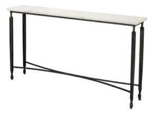 Narrow Minimalist Marble Top Console Table