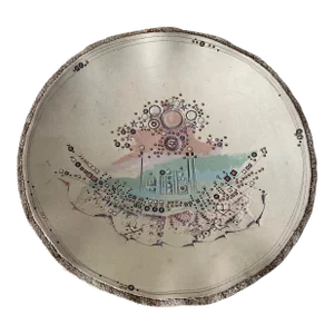 1980's Vintage Japanese Artistic Decorative Pottery Plate