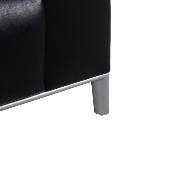 Modern DS-276 2-Seater Sofa in Black Leather from de Sede For Sale - Image 3 of 12