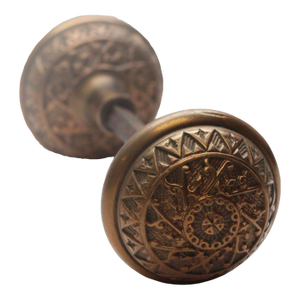 Antique Reading Windsor Polished Bronze Door Knobs