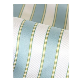 The House of Scalamandré Piano Stripe Fabric, Robin'S Egg For Sale