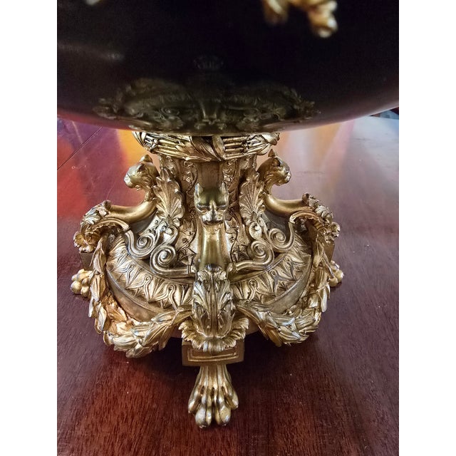 French Antique Sevres Style Bronze Figural Centerpiece For Sale - Image 3 of 12