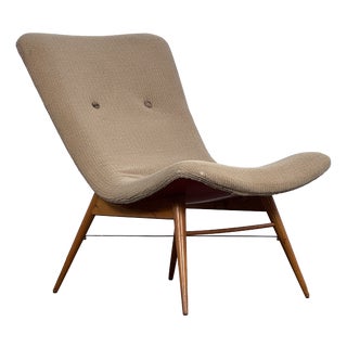 Mid-Century Easy Chair attributed to Jindřich Halabala for Český Nábytek, 1950s For Sale