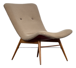 Mid-Century Easy Chair attributed to Jindřich Halabala for Český Nábytek, 1950s