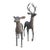 1980s Bronze Stag and Doe Garden Sculptures, Pair For Sale