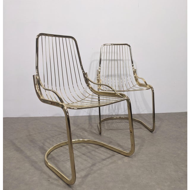 Gold Vintage Chairs attributed to Gastone Rinaldi, 1970s, Set of 2 For Sale - Image 8 of 8