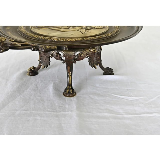 French 19th Century Bronze Neoclassical Tazza of Cupid and Venus For Sale - Image 10 of 10