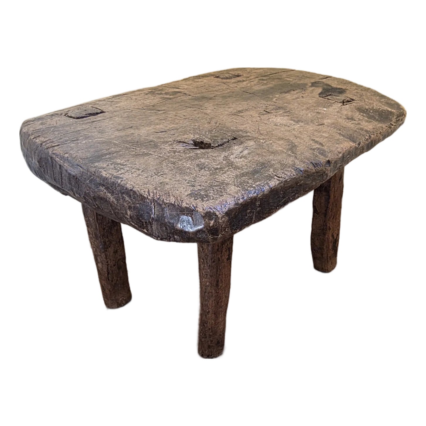 Primitive Hand Made Stool | Chairish