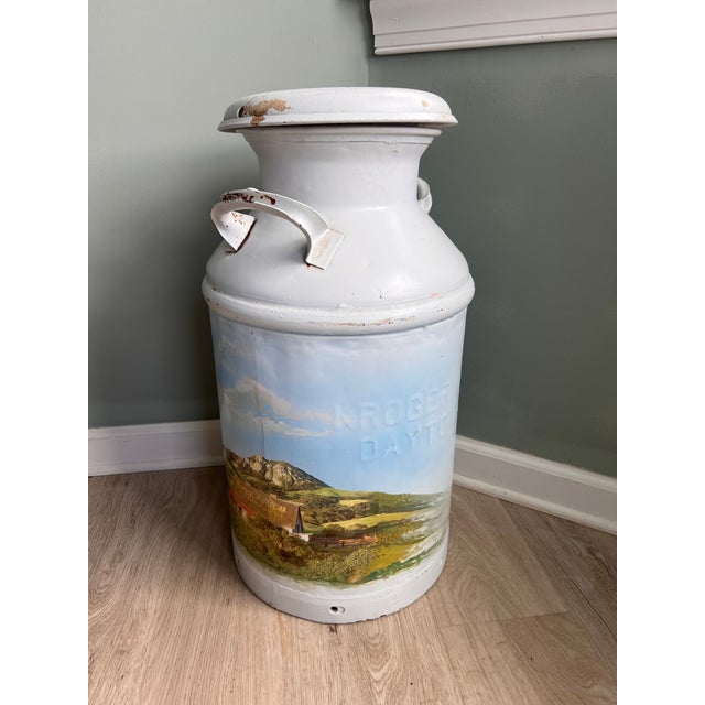 Vintage Metal Milk Can - Dayton, Ohio For Sale - Image 10 of 10