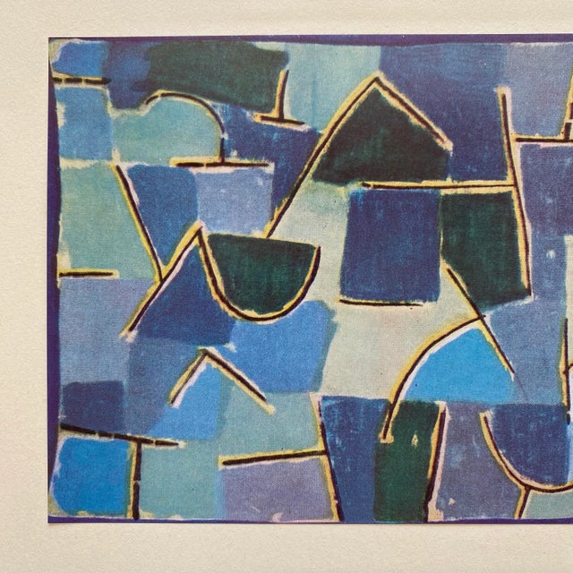 Mid-Century Modern Paul Klee Vintage 1959 Modernist Fine Art Lithograph Print " Blue Night " 1937 For Sale - Image 3 of 12