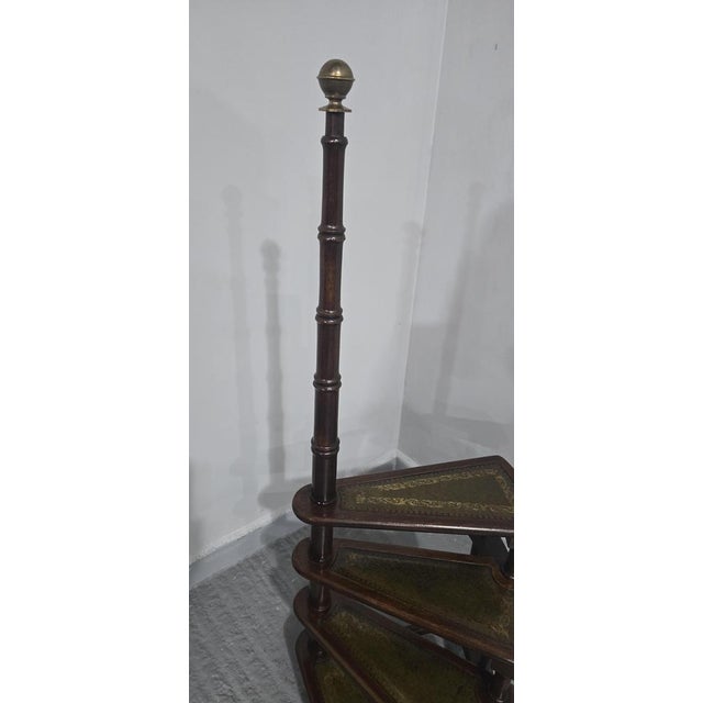 Good Set Mahogany Library Steps, 1930 For Sale - Image 4 of 14