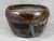 Vintage Abstract Stoneware Drip Glazed Studio Pottery Bowl For Sale - Image 4 of 7