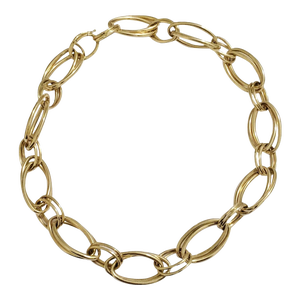 Christina Addison Gold Marquise Double Link Necklace