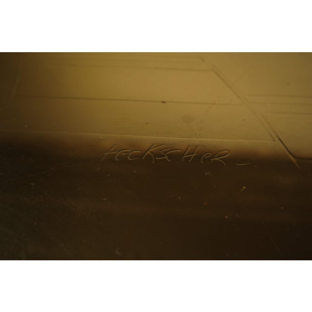 Black Etched Brass Coffee Table by Christian Heckscher, Belgium, 1970s For Sale - Image 8 of 16
