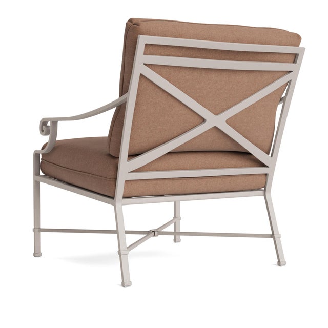 Not Yet Made - Made To Order Brown Jordan Venetian Lounge Chair, Dove frame with Fusion Clay fabric For Sale - Image 5 of 11