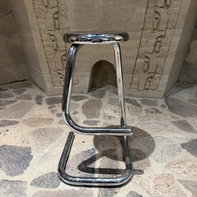 Modern Mid Cenutry Post Modern K700 "Paperclip" Bar Stools by Kinetics Furniture For Sale - Image 3 of 11