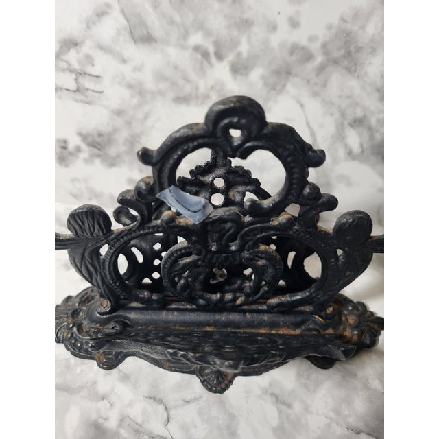 1940s Victorian Cast Iron Letter Holder For Sale In San Francisco - Image 6 of 16
