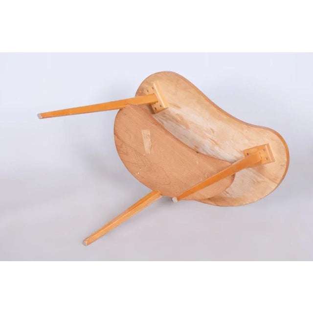 Small Mid-Century Beech Table, Former Czechoslovakia, 1950s For Sale - Image 4 of 8