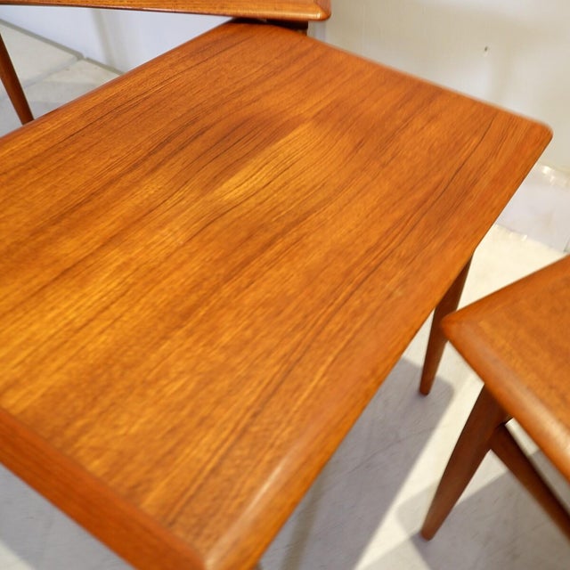 Danish Nesting Tables from Skovmand & Andersen, 1960s, Set of 3 For Sale - Image 10 of 14