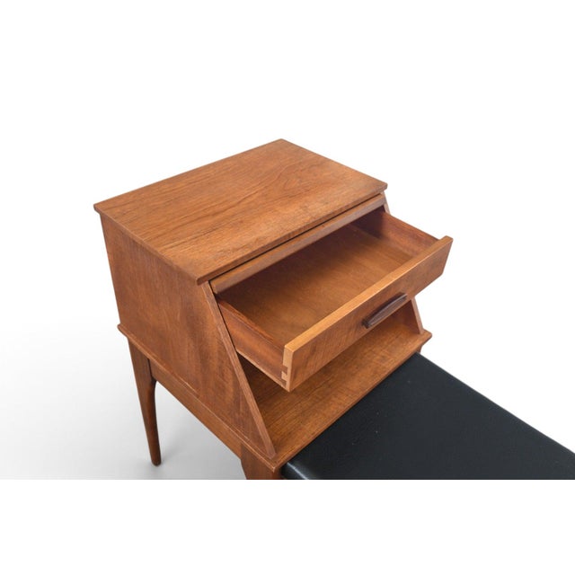 Mid 20th Century Small Chippy Telephone Bench With Pullout Seat For Sale In San Francisco - Image 6 of 13