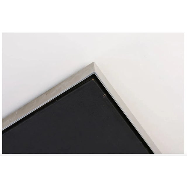 Black Neil Anderson, Large Abstract Figural Hard Edge Op Art Oil on Canvas Painting in Dark Neutrals For Sale - Image 8 of 11