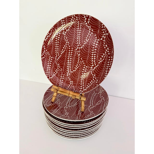 Georges Briard Papyrus Salad Plate - Set of 11 For Sale - Image 9 of 11