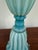 Murano Beautiful Vintage Turquoise Murano Opaline Glass Lamp With Ribbed and Flared Shape For Sale - Image 4 of 9