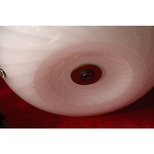 Vintage Pair of Murano Glass “Mushroom” Swirl Table Lamps – Italy, 1970s For Sale - Image 16 of 18