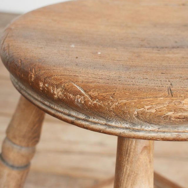 Rustic Vintage Rustic Wooden Stool For Sale - Image 3 of 6