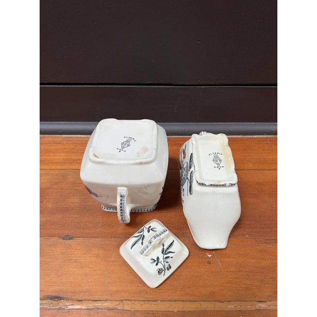 English Aesthetic Movement Cream & Sugar Set- 2 Pieces For Sale - Image 4 of 5