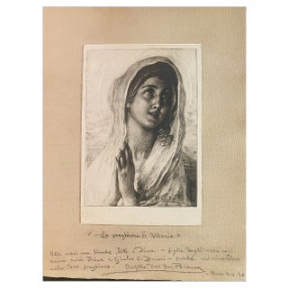 Angelo Dall'Oca Bianca, Mary's Prayer, Photographic Print with White Lead For Sale